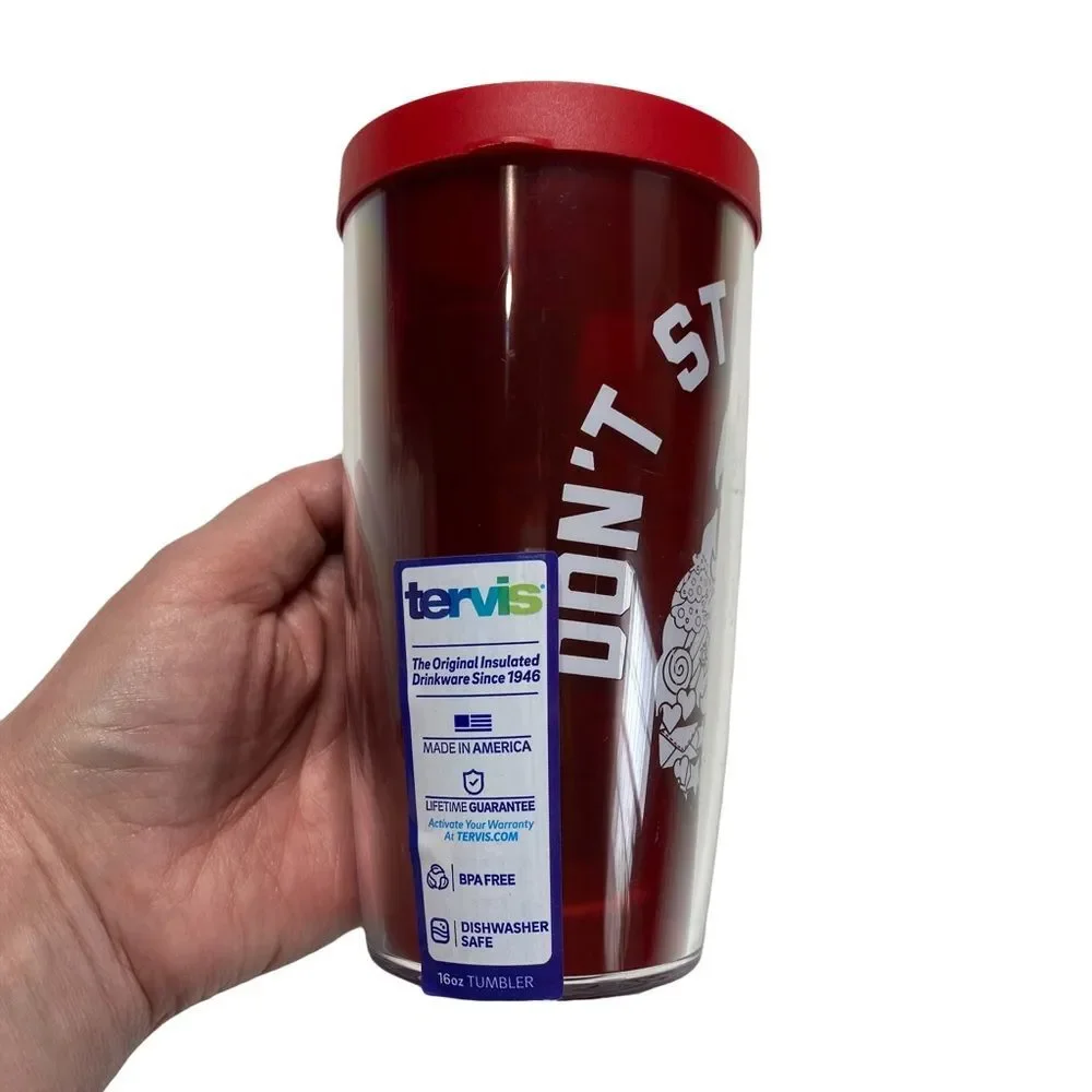 Tervis Don’t Stop Believing Santa Claus Christmas Tumbler Drinkware Red NWT